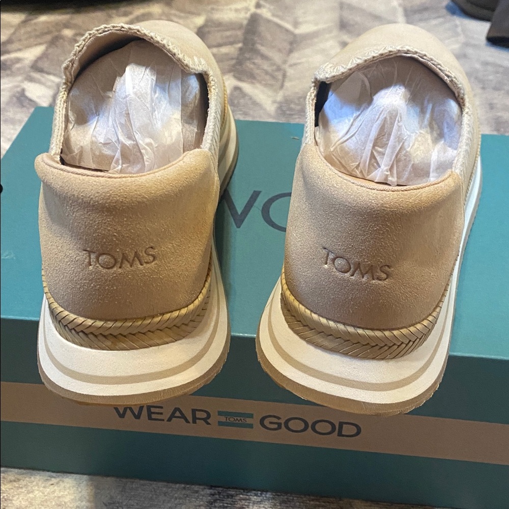 Toms Beige Slip-On Women's Shoes - Picture 4 of 5